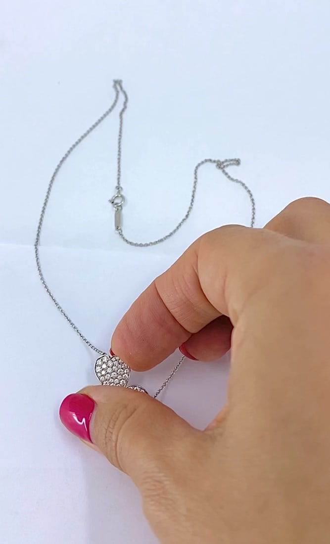 Tiffany & Co. Platinum Diamond Paper Flowers Pendant Necklace - 2