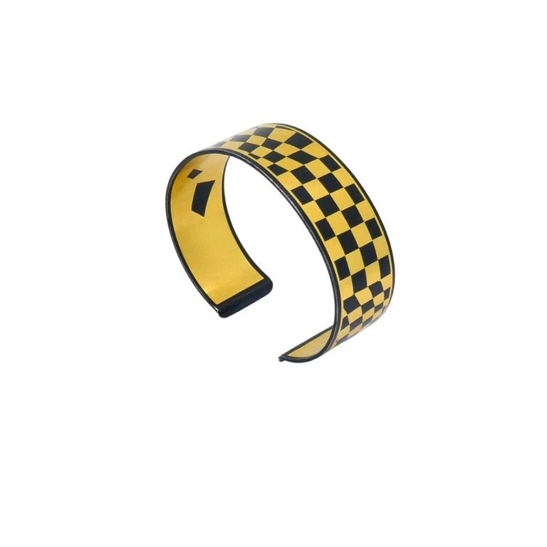 Vintage Tiffany & Co. Angela Cummings Damascene Gold Steel Lacquer Cuff Bangle - 4