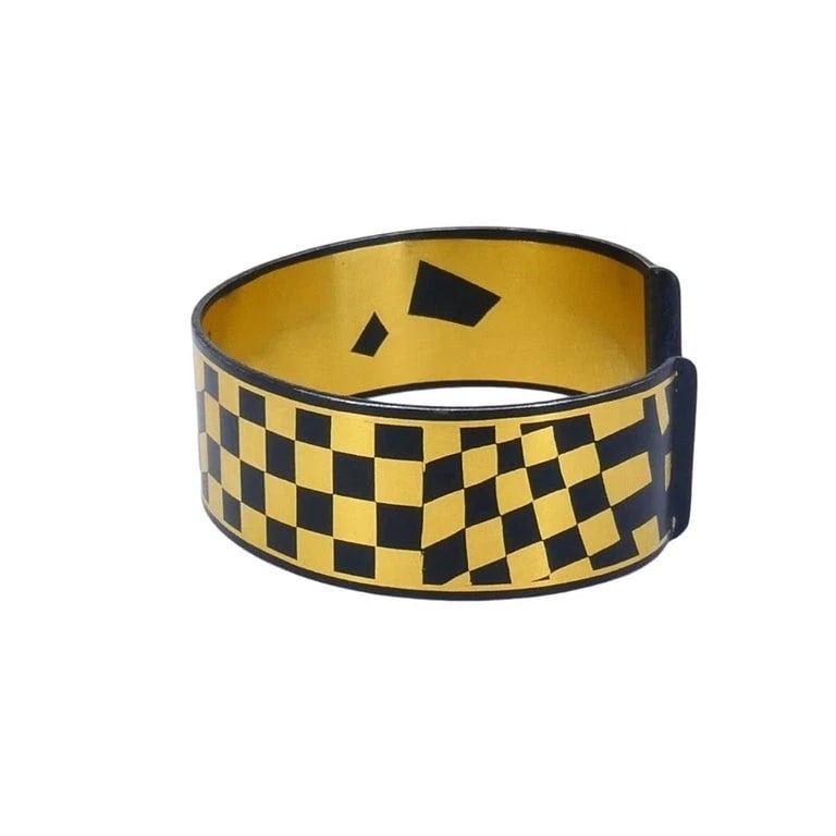 Vintage Tiffany & Co. Angela Cummings Damascene Gold Steel Lacquer Cuff Bangle - 6