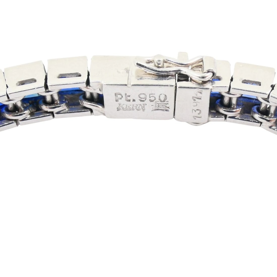 Vintage Platinum Sapphire Tennis Bracelet - 5