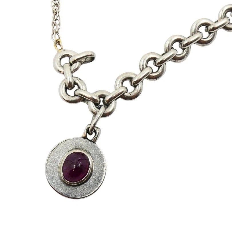 Vintage Platinum Charm Bracelet Diamond Gemstone - 9