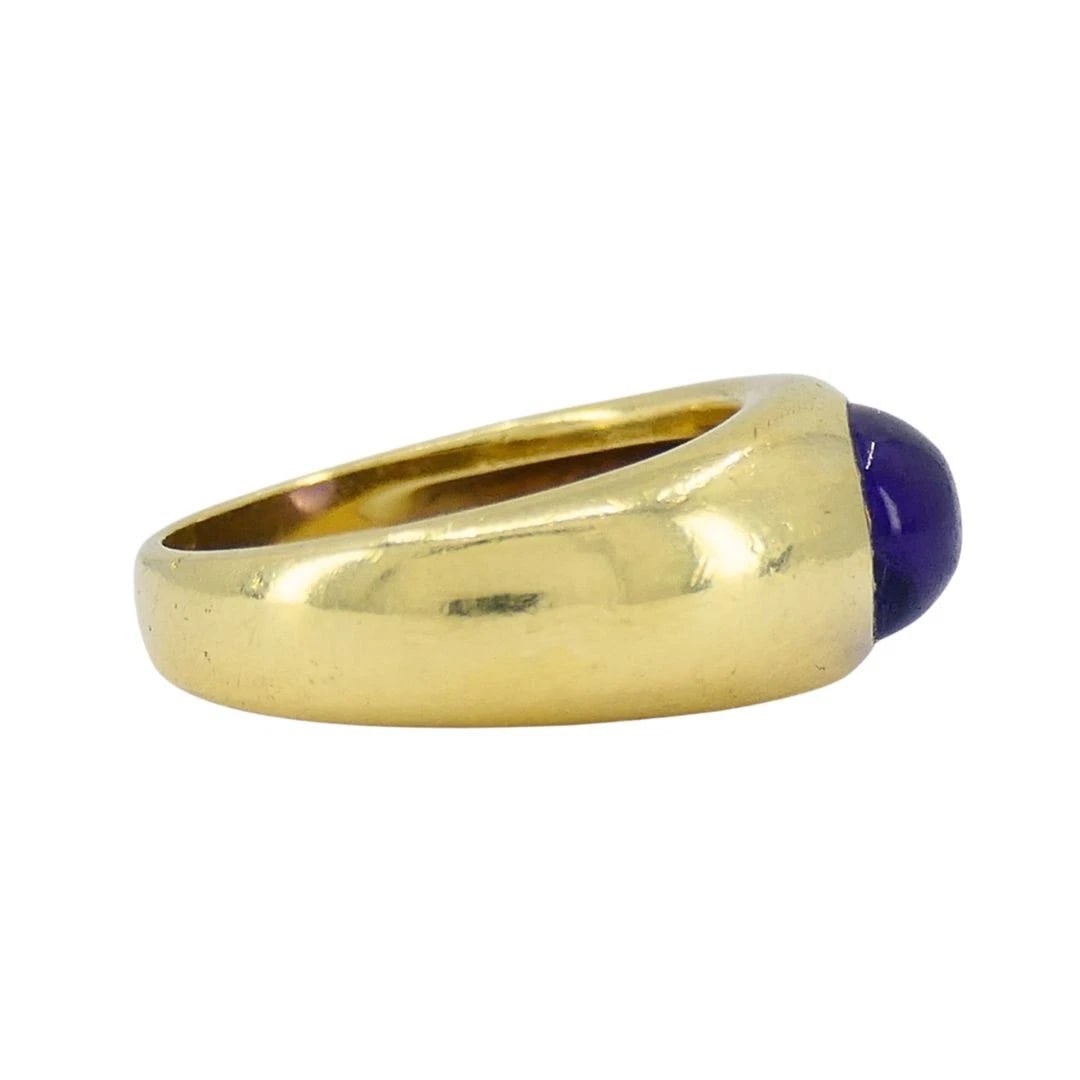 Vintage Tiffany & Co. 18k Gold Cabochon Amethyst Ring - 7