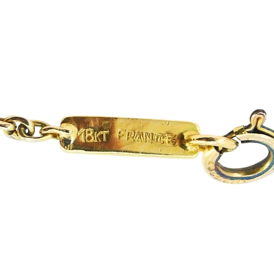 Vintage Fred Paris 18k Gold Diamond Ribbon Necklace - 7