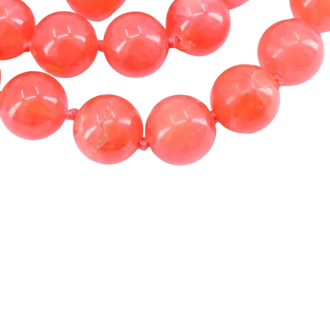 Vintage Paloma Picasso Tiffany & Co. 18k Gold Pink Rhodochrosite Beaded Necklace - 10