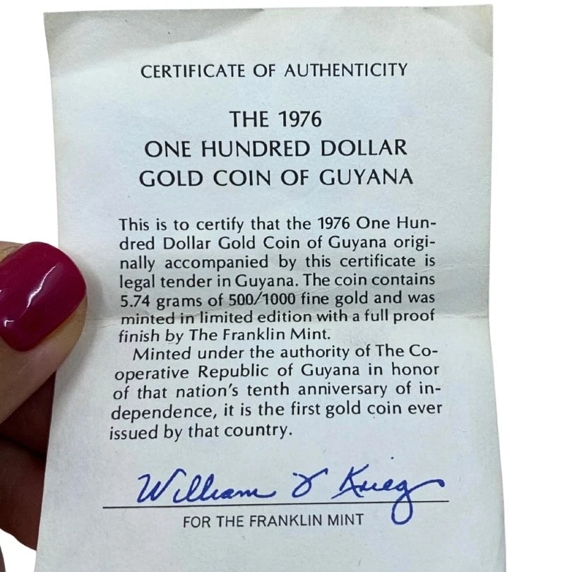 The 1976 One Hundred Dollar Commemorative Gold Coin - 9