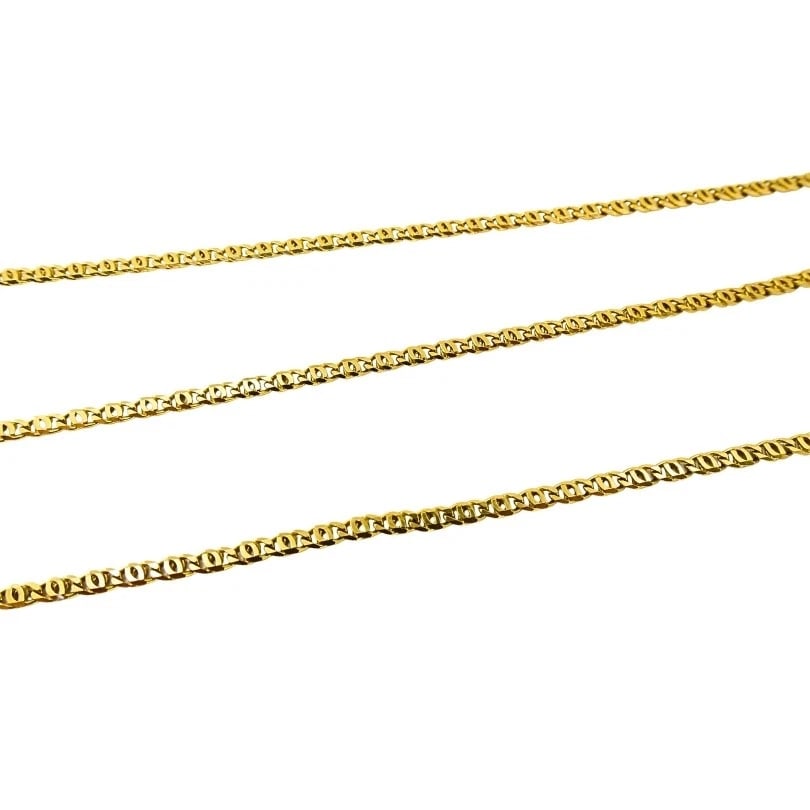 Vintage 14k Gold Masquerade Pendant 18k Gold Chain Necklace - 9