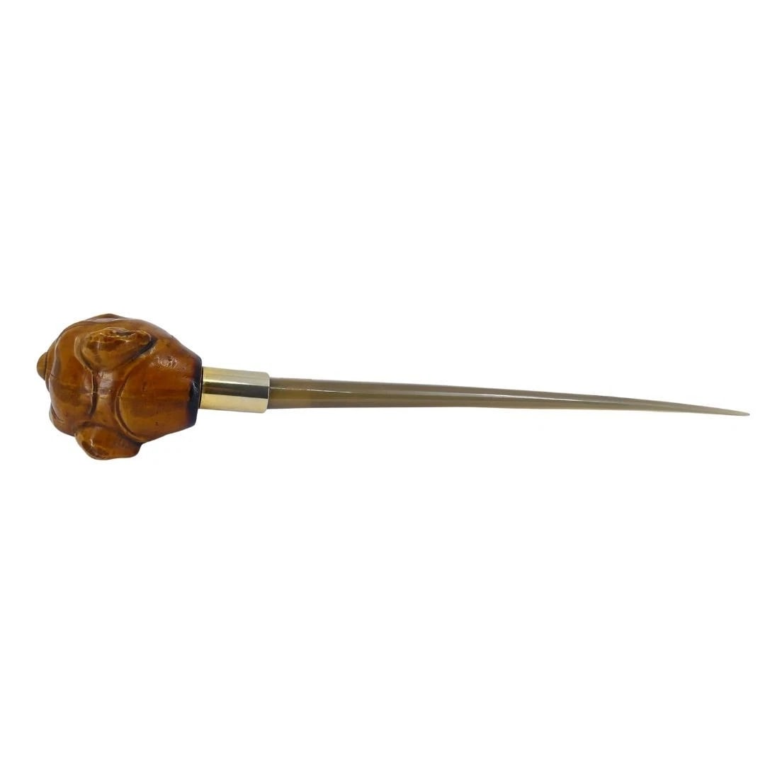 Vintage Italian Wooden Bulldog Letter Opener - 5
