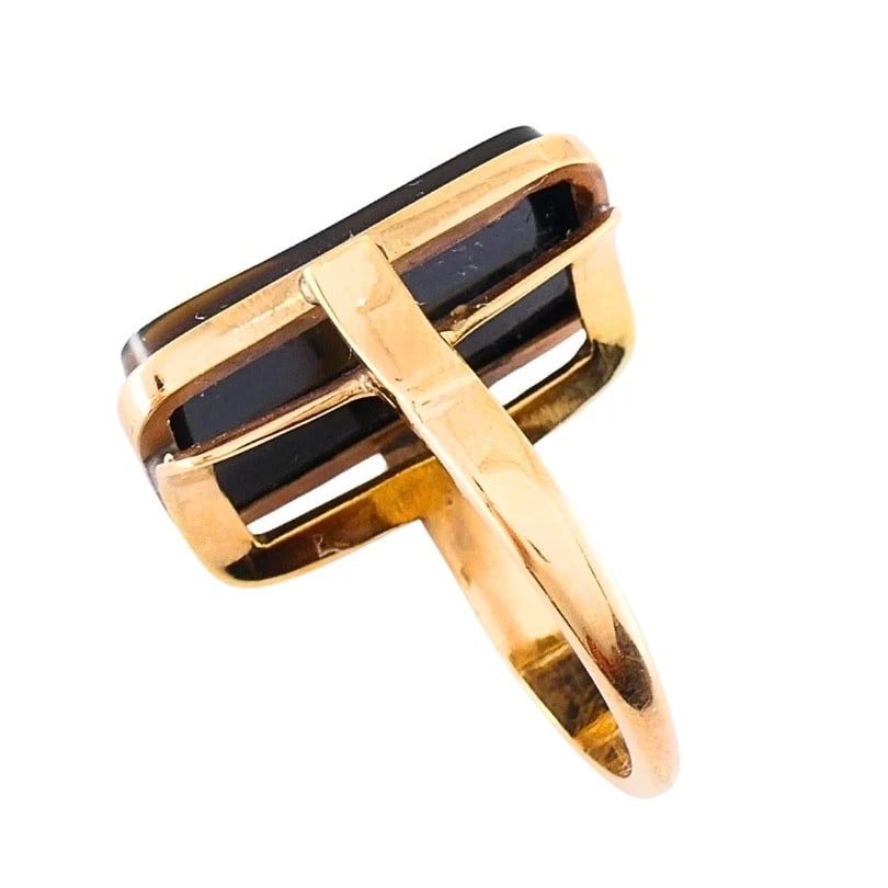 Antique Ring 14k Carved Cameo - 9