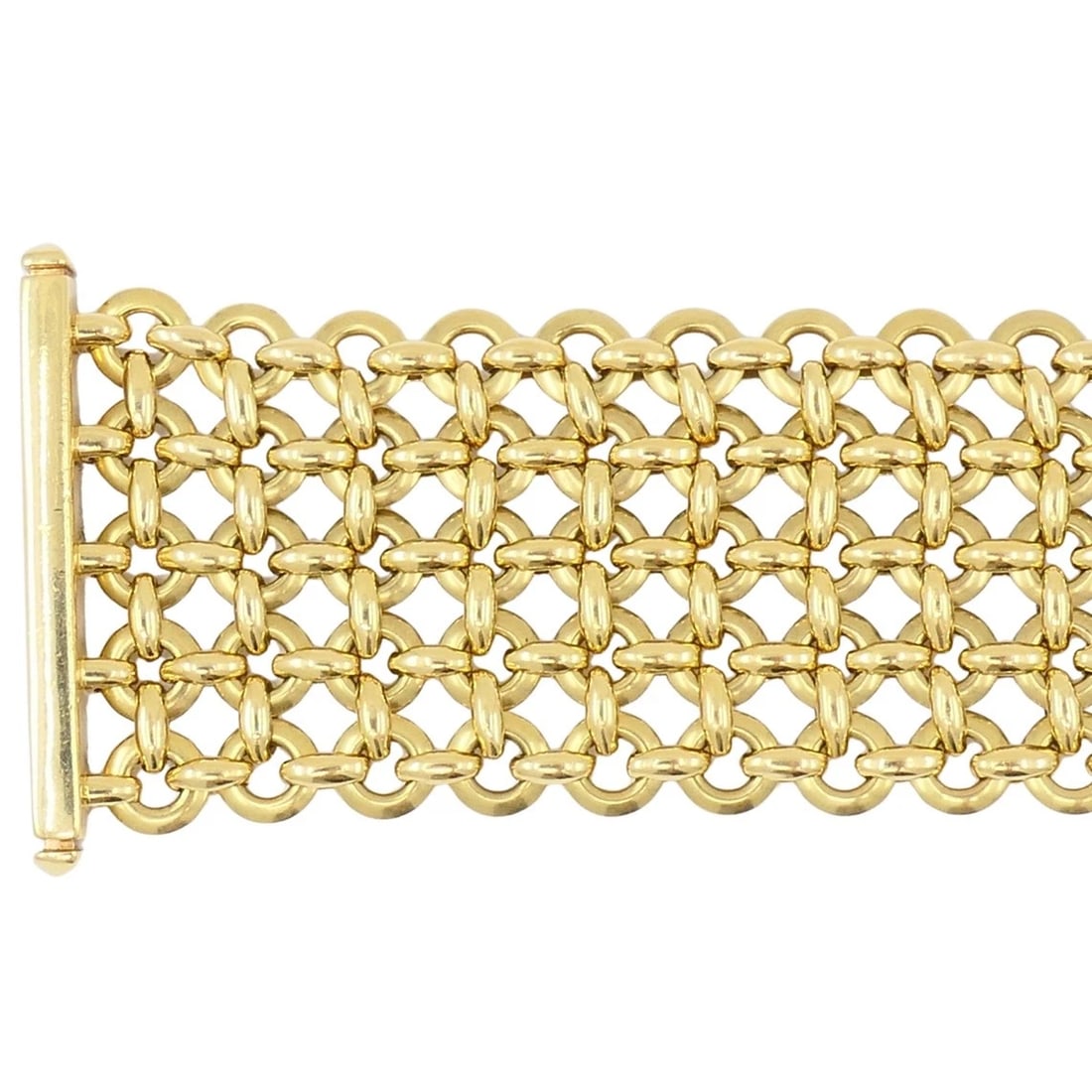Cartier Penelope Bracelet Double C 18k Gold Diamond Link Bracelet - 7