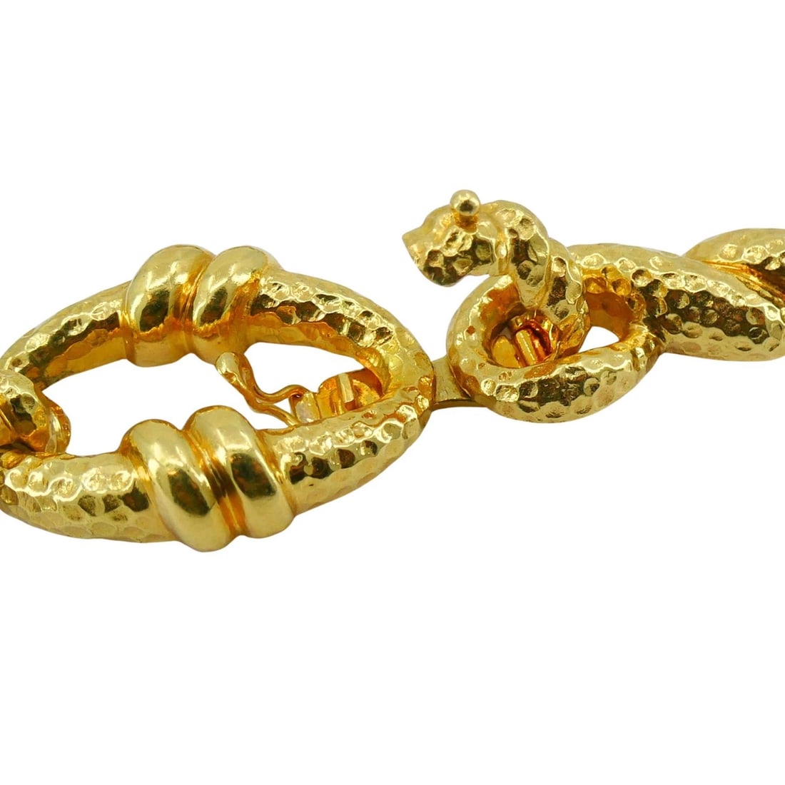 Vintage Wander 18k Hammered Gold Convertible Necklace - 10