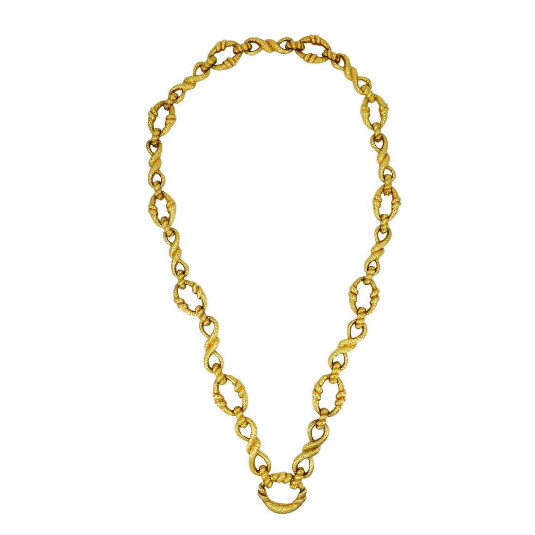 Vintage Wander 18k Hammered Gold Convertible Necklace (1 of 12)