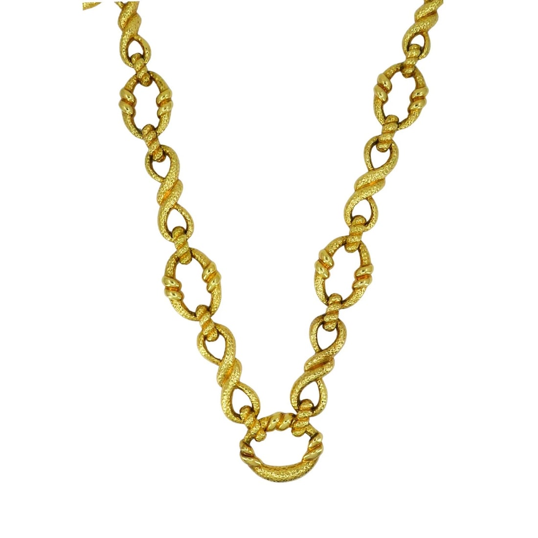Vintage Wander 18k Hammered Gold Convertible Necklace - 7