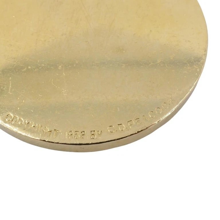 Vintage 14k Gold Pisces Charm Pendant Wire Necklace circa 1950s - 6