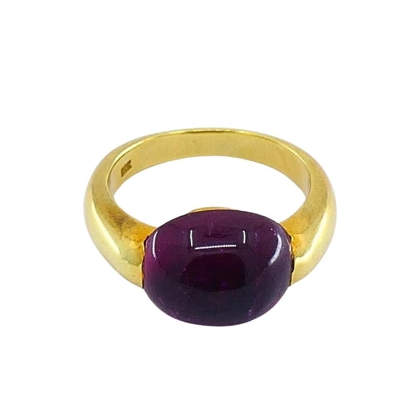Vintage Tourmaline Ring 18k Gold Estate Jewelry - 4