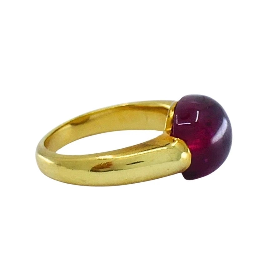 Vintage Tourmaline Ring 18k Gold Estate Jewelry - 7