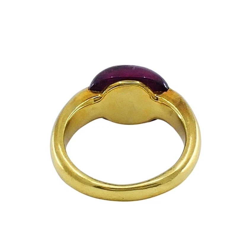 Vintage Tourmaline Ring 18k Gold Estate Jewelry - 8