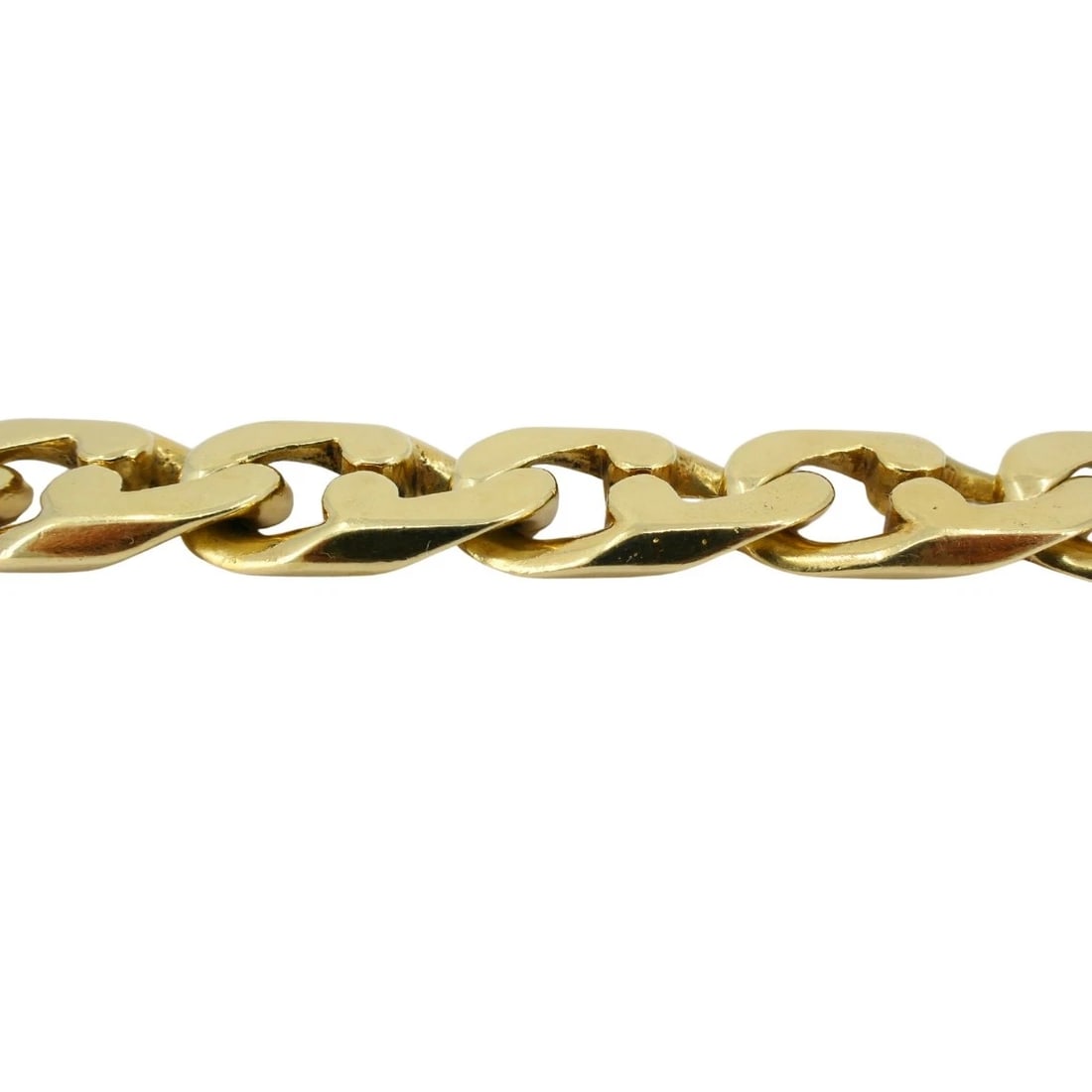 Vintage Tiffany & Co. 18k Gold Chain Bracelet Flat Link - 11