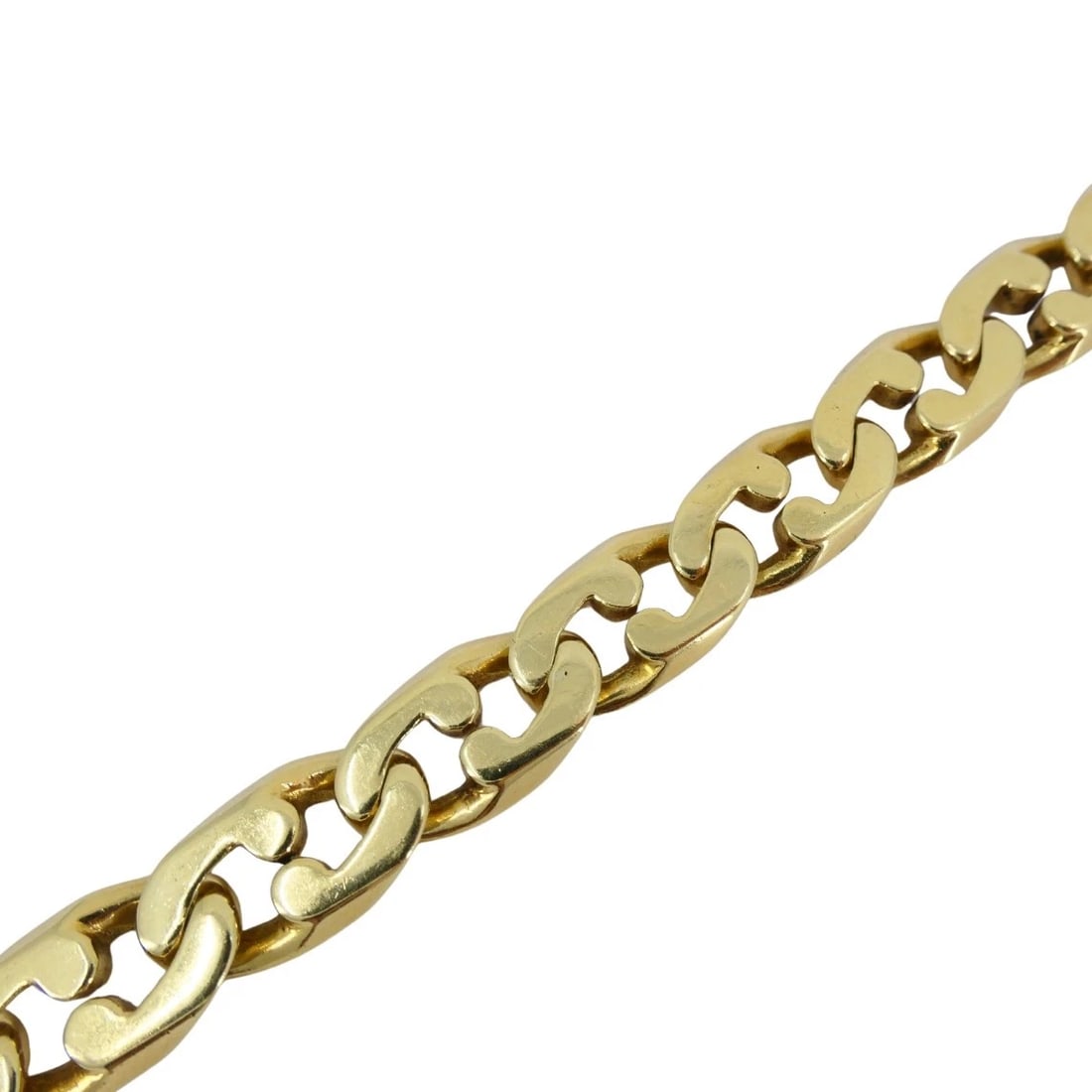 Vintage Tiffany & Co. 18k Gold Chain Bracelet Flat Link - 8