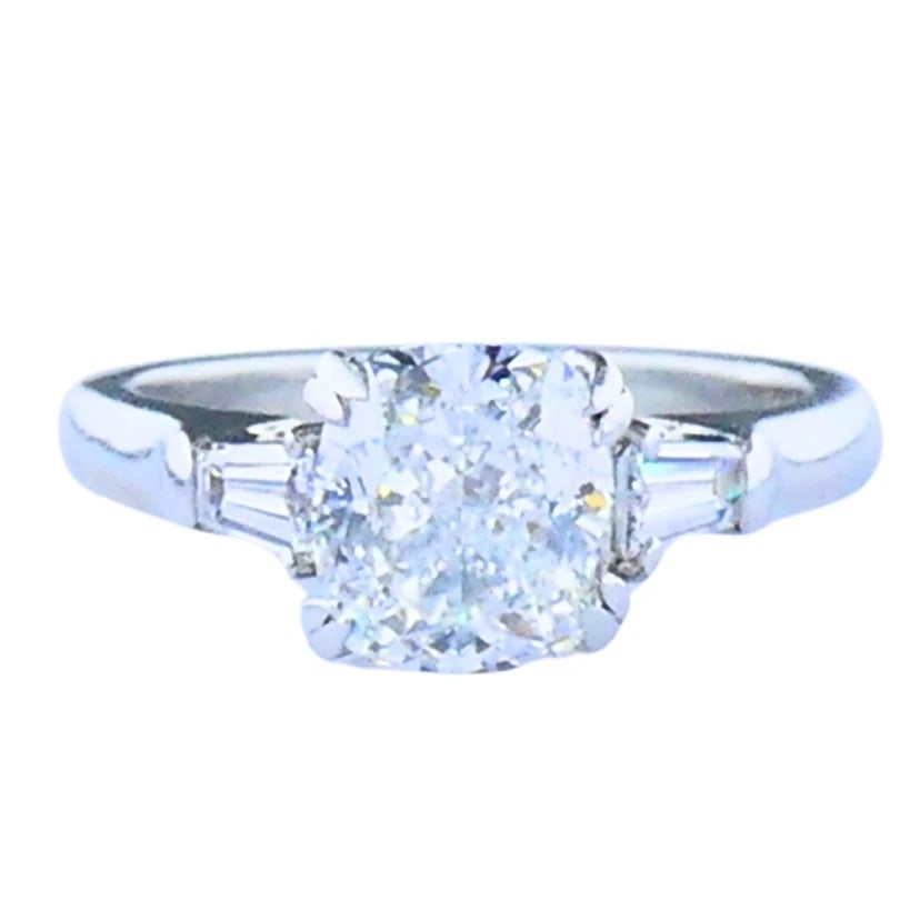 Harry WINSTON Engagement RING Cushion Cut Diamond 1.77-ct F/VS2 GIA Estate (1 of 13)