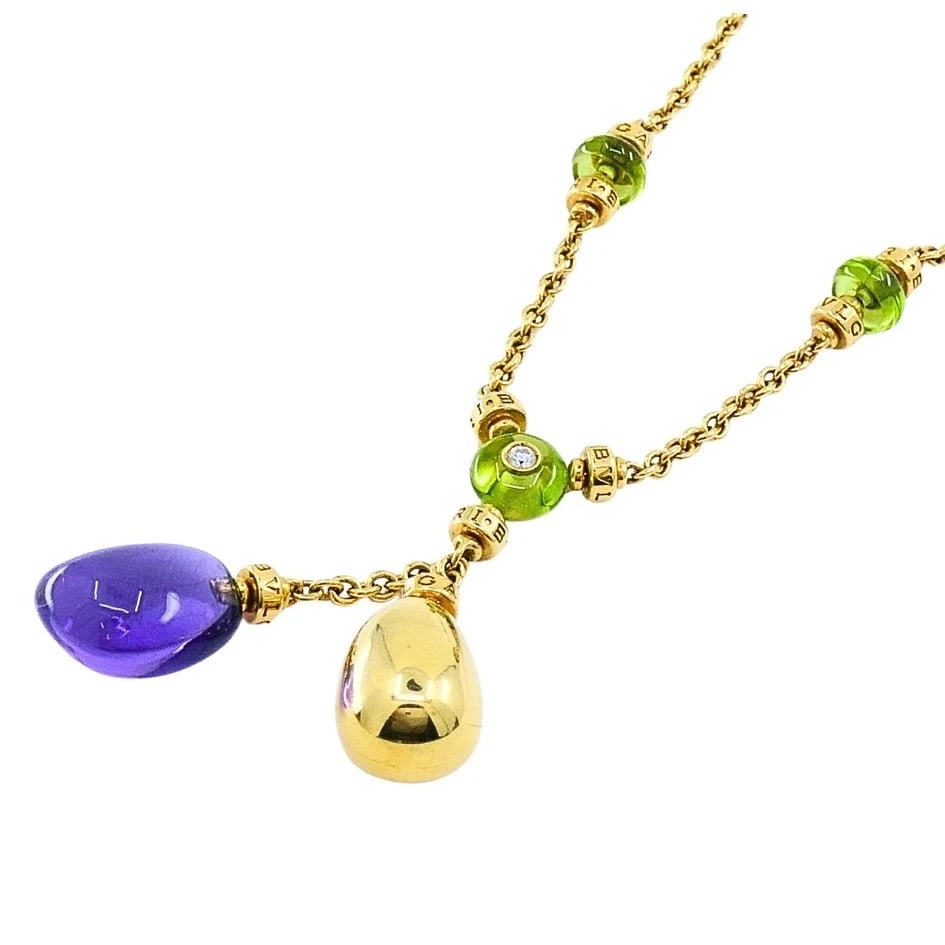 Bvlgari Bulgari 88 Club 18K Gold Amethyst Peridot Necklace - 7