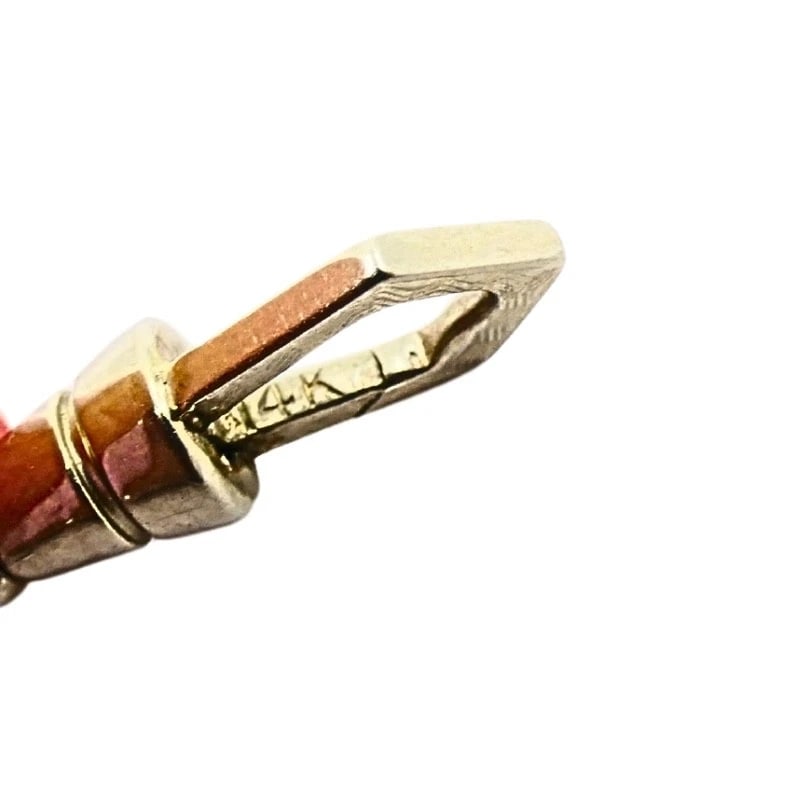 14k White Gold Chain Necklace Black Enamel - 7