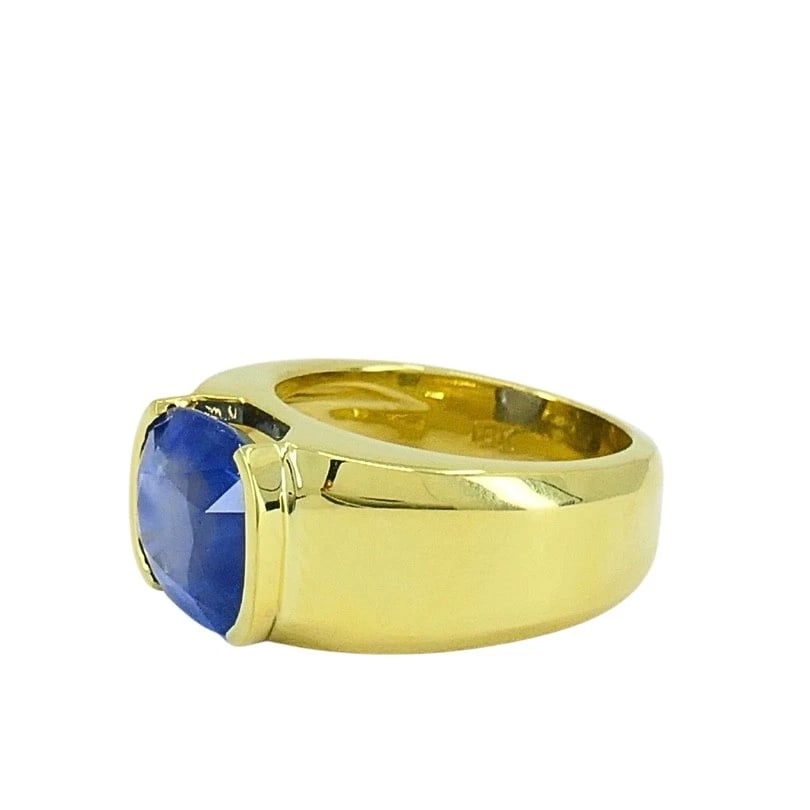 Burma Natural Sapphire 18K Gold Ring GIA Report - 6