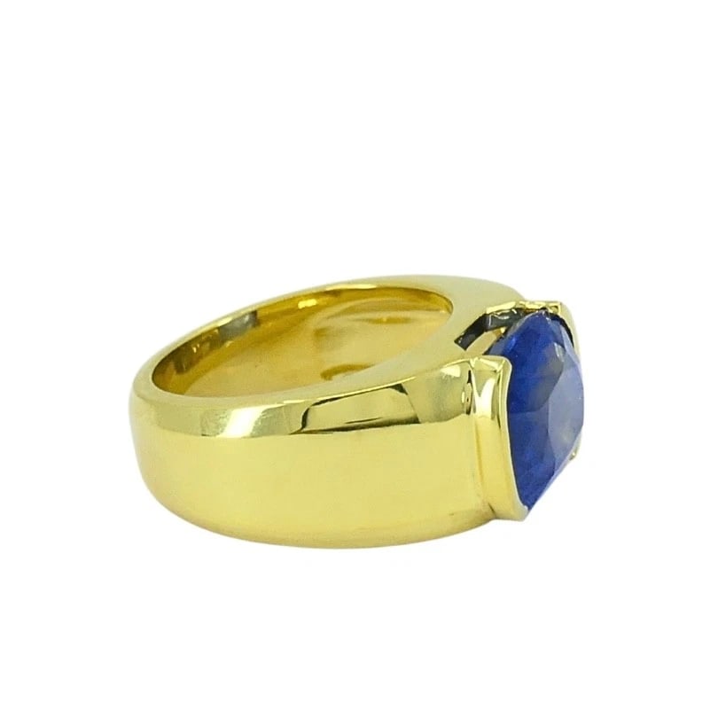 Burma Natural Sapphire 18K Gold Ring GIA Report - 7