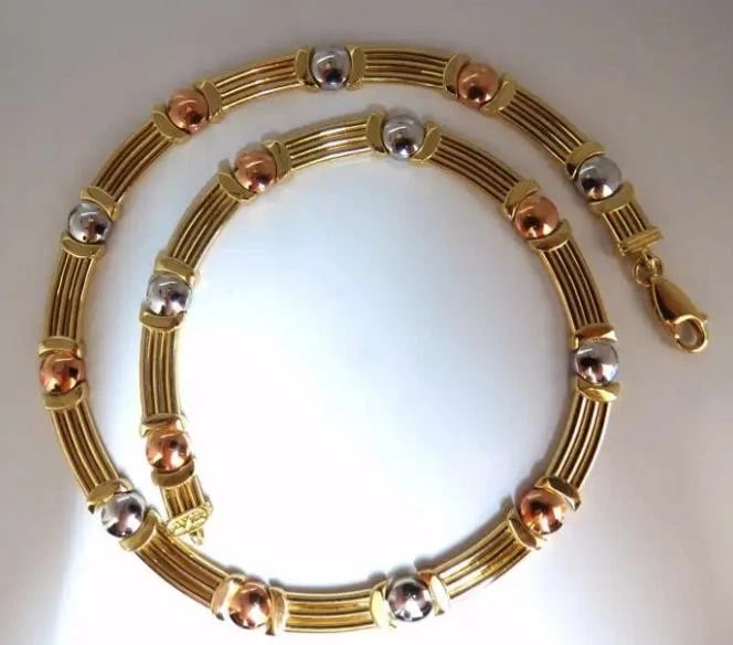 Floating Bearing Link Necklace unisex 14kt 12854** - 5