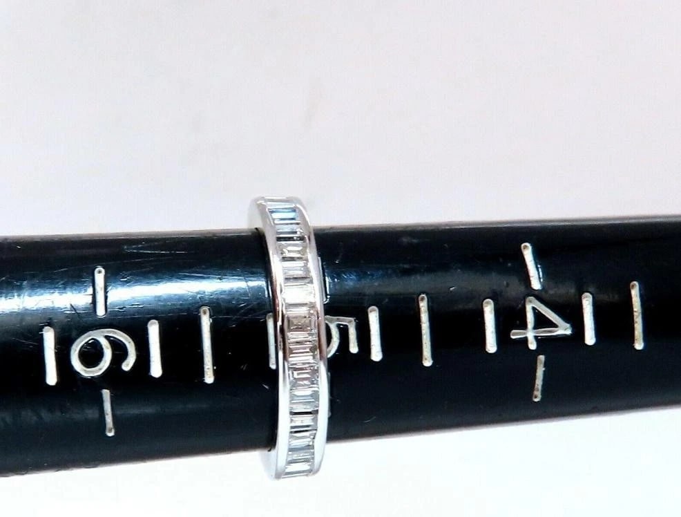 1.80 Carat Natural Baguette Diamonds Eternity Ring 14 Karat Band 41174** - 3