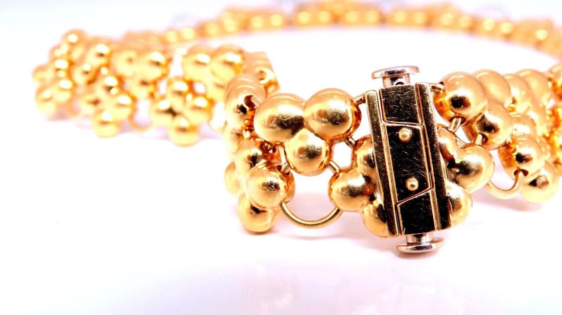 2ct Natural Diamonds Clover Link Necklace 18Kt Gold** - 8