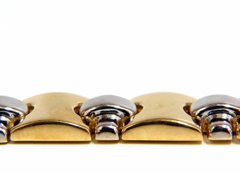 18 Karat Yellow Gold Wide Caliber Bracelet 1990s Nostalgia** - 3