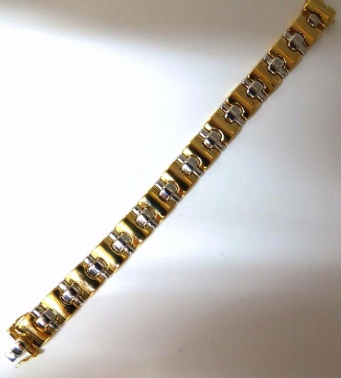 18 Karat Yellow Gold Wide Caliber Bracelet 1990s Nostalgia** - 4