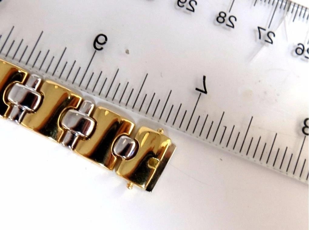 18 Karat Yellow Gold Wide Caliber Bracelet 1990s Nostalgia** - 7