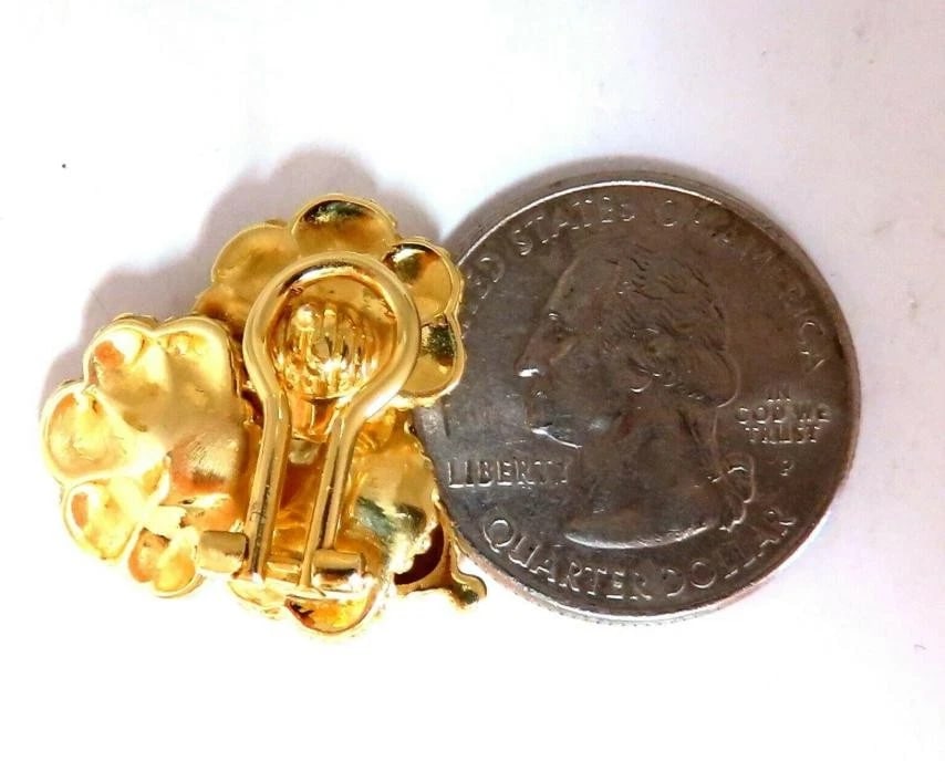 Authentic Tiffany & Co. Three-Tiered Floral Cluster Clip Earrings 18kt 14544** - 4