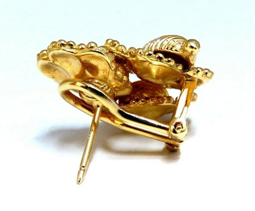 Authentic Tiffany & Co. Three-Tiered Floral Cluster Clip Earrings 18kt 14544** - 6