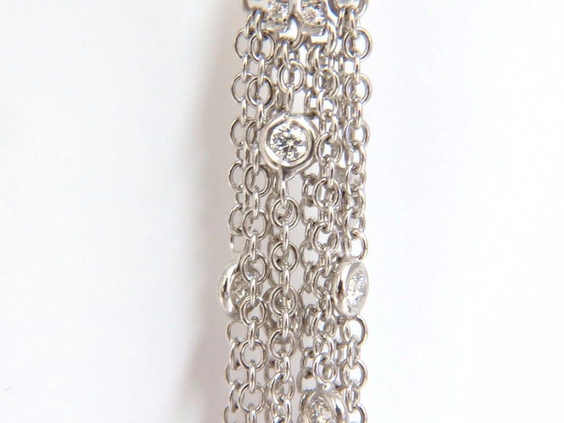 5.40ct natural diamonds cluster dangle drop earrings 18kt gilt deco** - 4