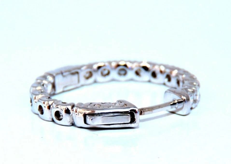 2.60ct Natural Round Diamond Hoop Earrings 14kt gold 40147** - 4