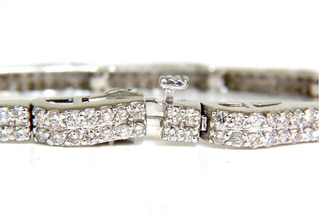 3.50 Carat Diamonds Deco Wave Link Tennis Bracelet 14 Karat White Gold 12571** - 5