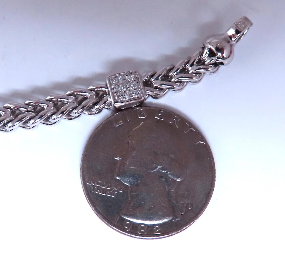 Natural Round Diamond Box Link Bracelet 14kt gold 12394** - 4