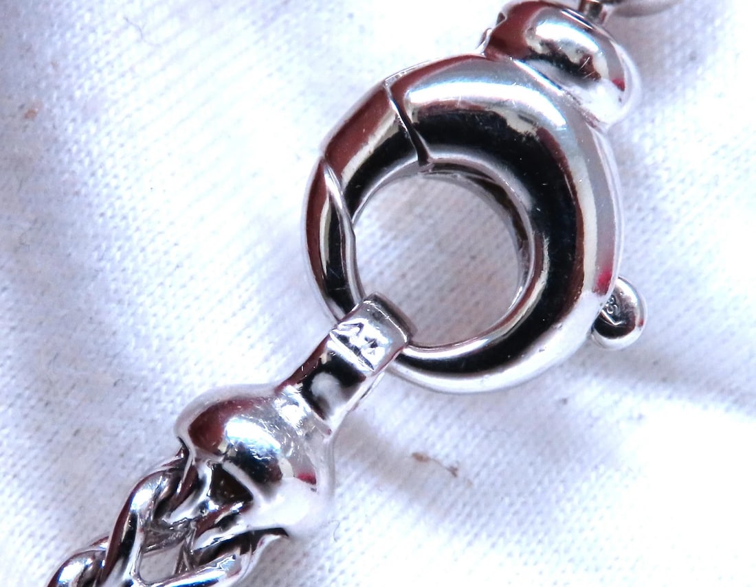 Natural Round Diamond Box Link Bracelet 14kt gold 12394** - 7