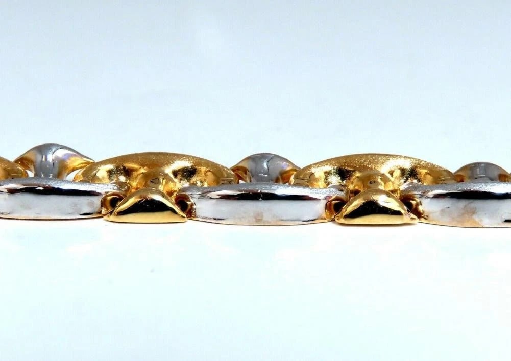 American Link Intertwined Gold Bracelet 14 Karat Two-Toned 41147** - 3