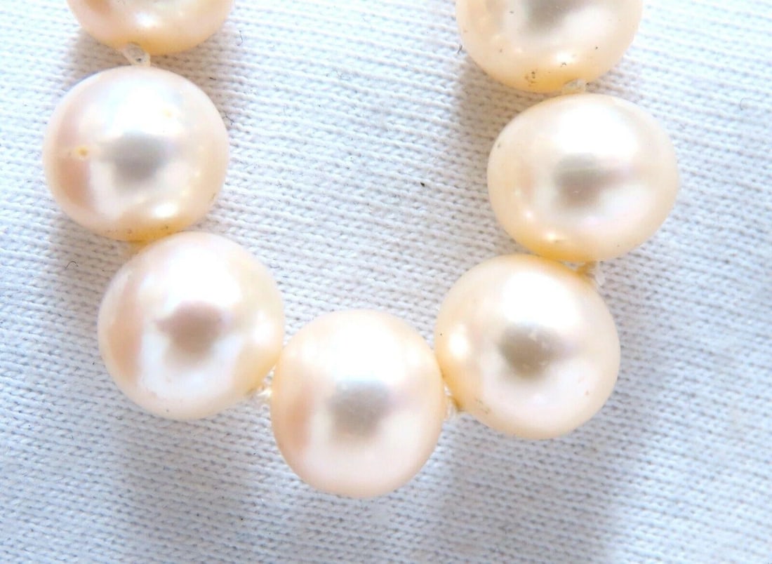 8mm freshwater Pearl necklace 14kt** - 3