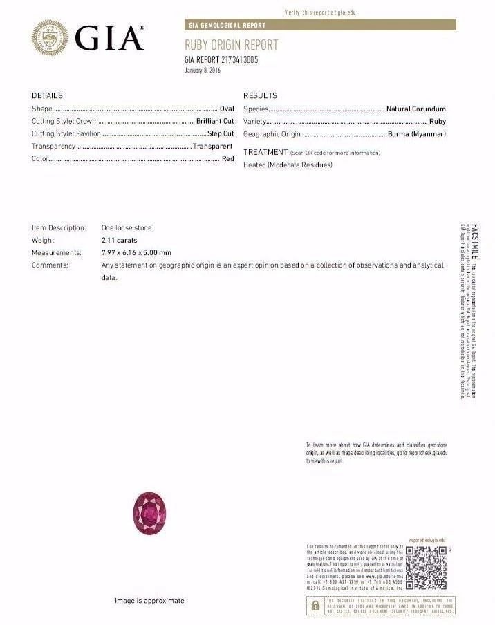 GIA Certified 4.94ct natural vivid red ruby diamonds ring 18kt - 4