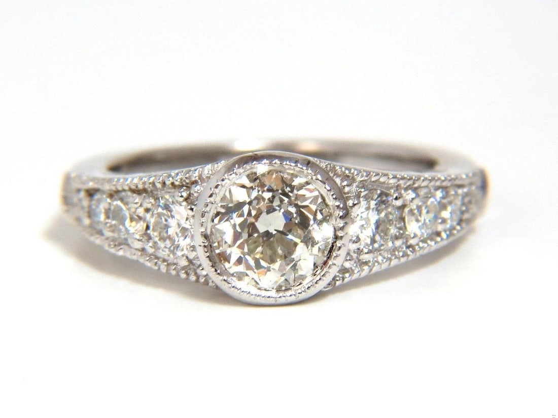 .95ct Gypsy Set Natural Diamonds Ring 14kt. 10025 - 12