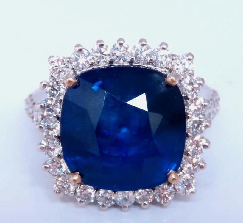 Natural Sapphire Diamonds Ring 15.94ct 18kt. GIA Certified 12233 - 4