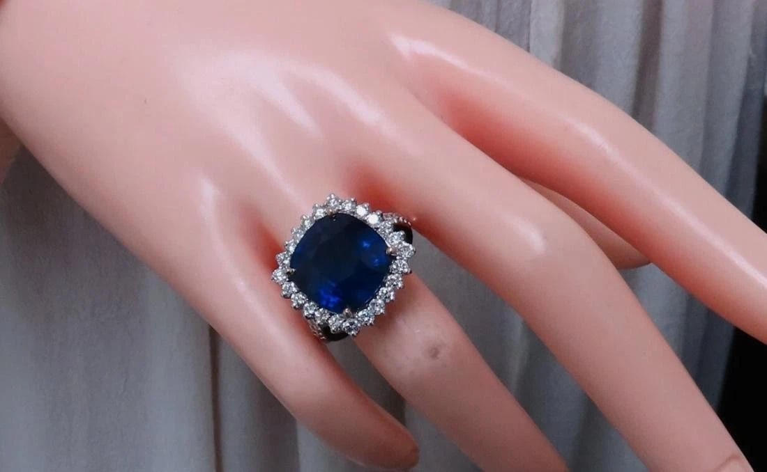Natural Sapphire Diamonds Ring 15.94ct 18kt. GIA Certified 12233 - 6