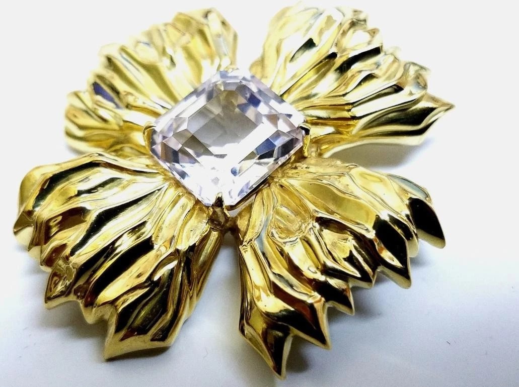 18kt 16ct Royal Medallion Brooch Pin Flaming Celtic Cross Vintage 12236** - 7