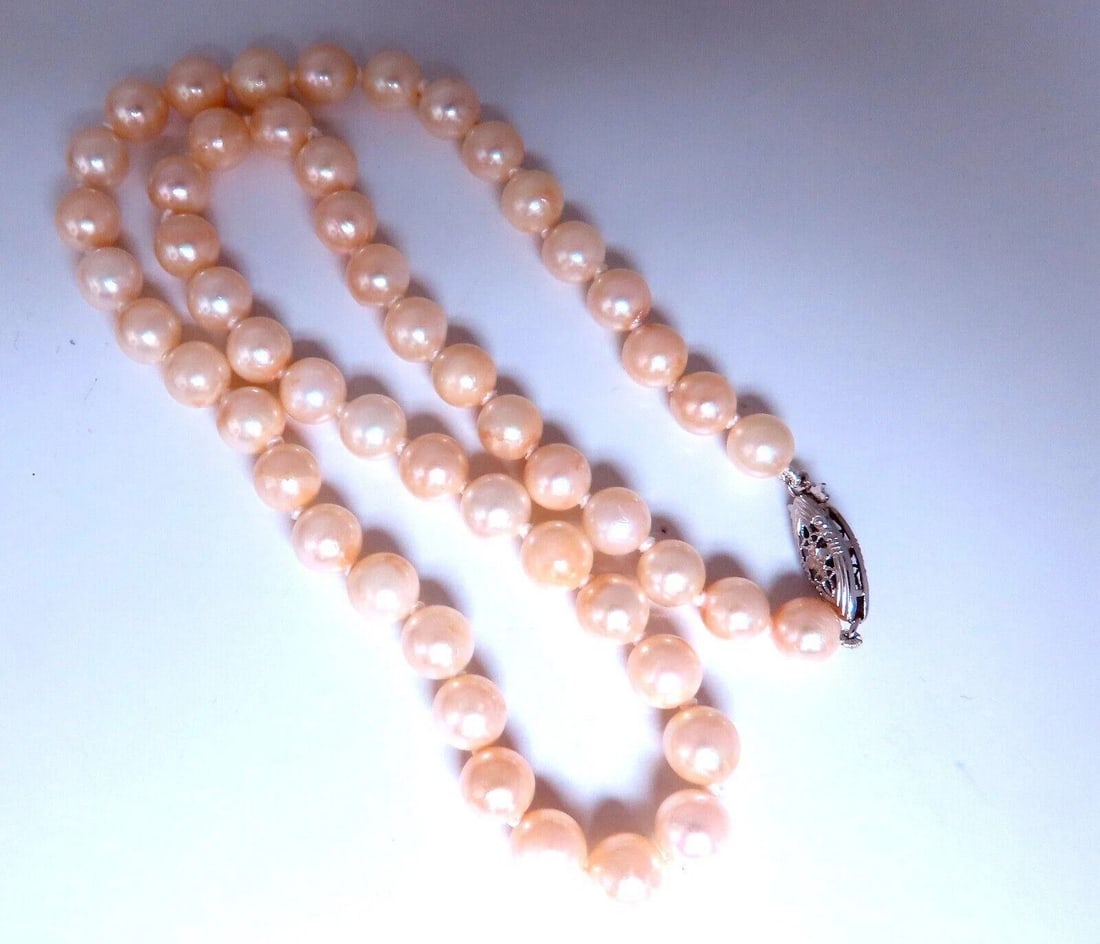 6.5mm freshwater Pearl necklace 14kt (1 of 4)