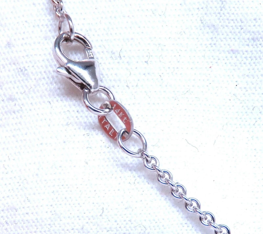 Horseshoe Natural Ruby Diamond Necklace 14kt gold ** - 5