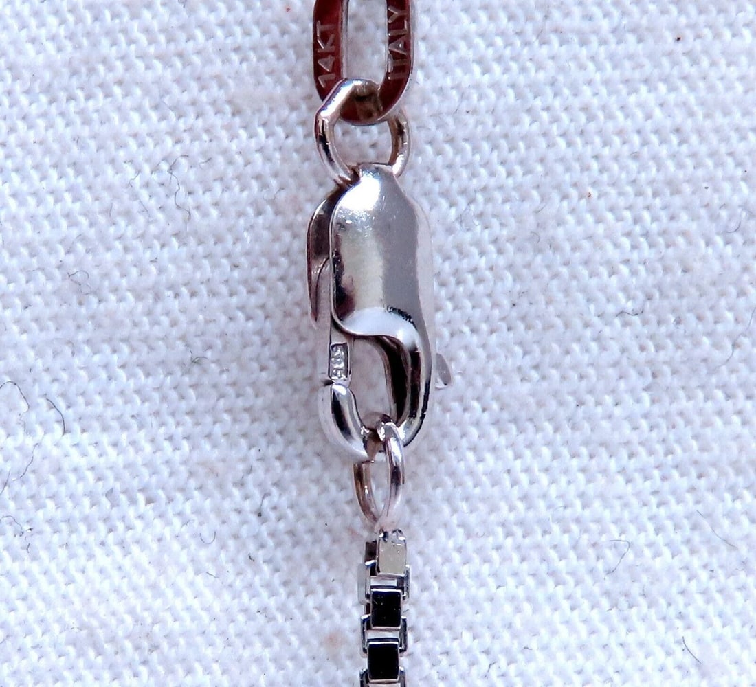 .76ct natural Trillion shaped sapphire diamonds pendant 14kt ** - 3